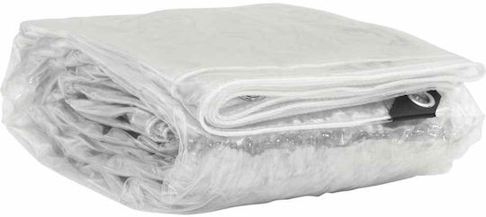 vidaXL Waterproof Tarpaulin 350gr/m² 6x4m. Heavy Duty Transparent