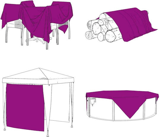 vidaXL Waterproof Tarpaulin 140gr/m² 6x3m. Light Type Transparent