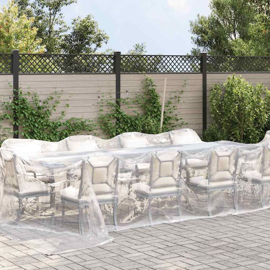 vidaXL Waterproof Tarpaulin 140gr/m² 8x5m. Light Type Transparent