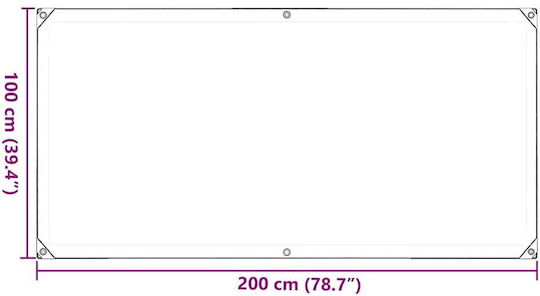 vidaXL Wasserdicht Plane 350gr/m² 2x1m. Hohe Beanspruchung Transparent