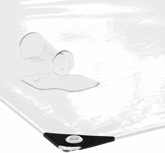 vidaXL Waterproof Tarpaulin 350gr/m² 6x1m. Heavy Duty Transparent