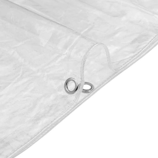 vidaXL Waterproof Tarpaulin 350gr/m² 6x5m. Heavy Duty Transparent