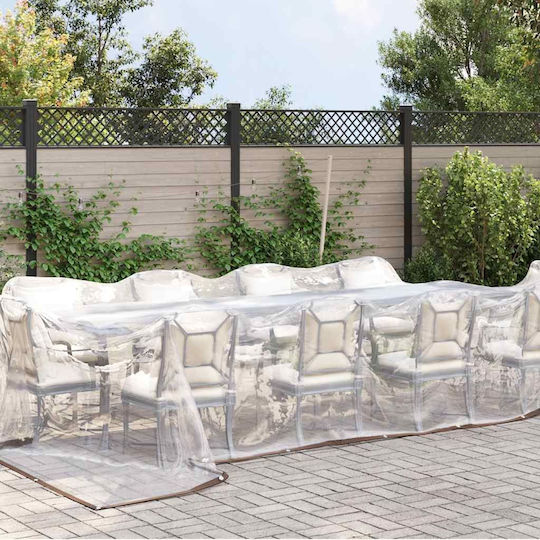 vidaXL Waterproof Tarpaulin 140gr/m² 10x4m. Light Type Transparent