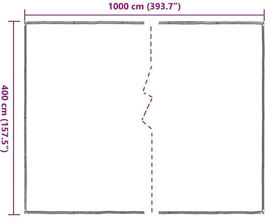 vidaXL Waterproof Tarpaulin 140gr/m² 10x4m. Light Type Transparent