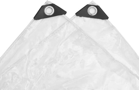 vidaXL Waterproof Tarpaulin 350gr/m² 6x6m. Heavy Duty Transparent