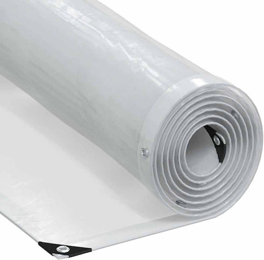 vidaXL Αδιάβροχος Μουσαμάς 140gr/m² 10x10μ. Ελαφρού Τύπου Διάφανος