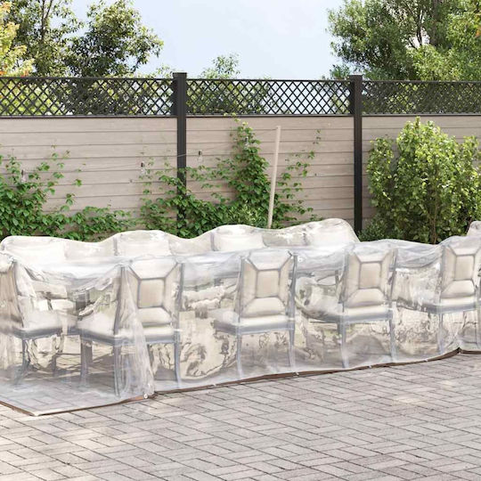 vidaXL Waterproof Tarpaulin 140gr/m² 12x3m. Light Type Transparent