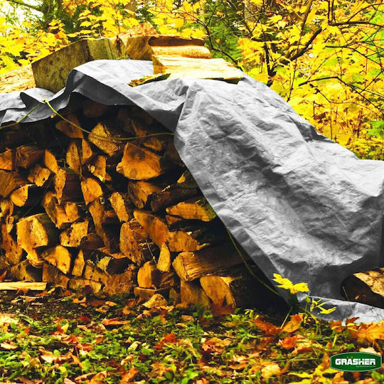 Grasher Waterproof Tarpaulin 190gr/m² 10x6m. Heavy Duty Gray