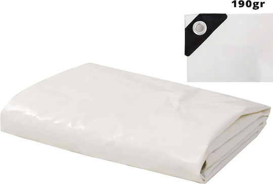 Hafaco Waterproof Tarpaulin 190gr/m² 3x2m. Heavy Duty White