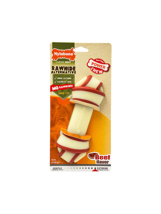Nylabone Rawhide Alternative Bone Toy Dog Chewable with Flavor Beef Large 1pcs