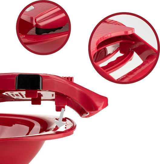 Borner Küchen-Schneide- und Schneidewerkzeuge Μπωλ Συλλογής Λαχανικών Οβάλ 38x23x10cm Κόκκινο