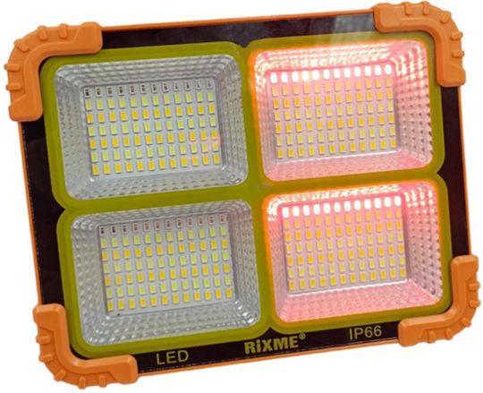 Rixme Ηλιακός Προβολέας LED Θερμό Λευκό 3000K
