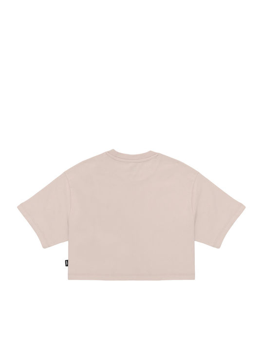 Παιδικό Crop Top Κοντομάνικο Ροζ