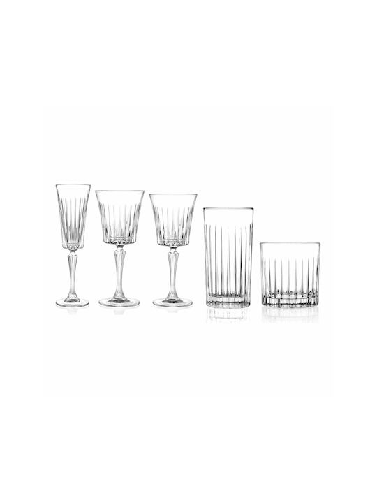RCR Set of Glasses for White and Red Wine made of Crystal Stemmed 230ml 30pcs