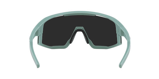 Bliz Cycling Glasses Fusion with Green Frame & Dark / Mirror Lenses
