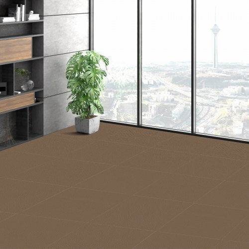 Vevor Σετ Πλαστικό Δάπεδο με 10 Πλακάκια 4.83mm Μ45.72xΠ45.72εκ. Καφέ