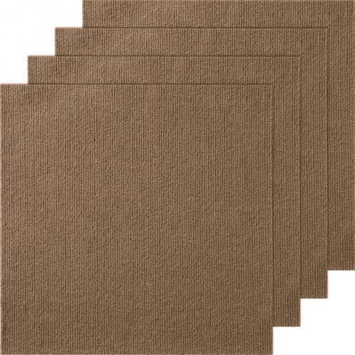 Vevor Σετ Πλαστικό Δάπεδο με 10 Πλακάκια 4.83mm Μ45.72xΠ45.72εκ. Καφέ