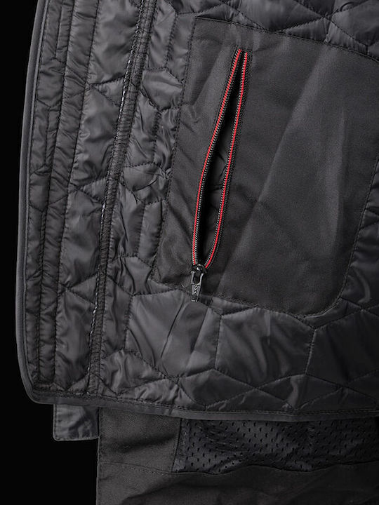 Nordcode Metropolis EVO Winter Herren Motorradjacke Softshell Wasserdicht Schwarz