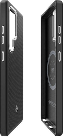 Samsung Aramid Silicone Case Задна корица Aramid Fiber Черен (Galaxy S25 Ultra)