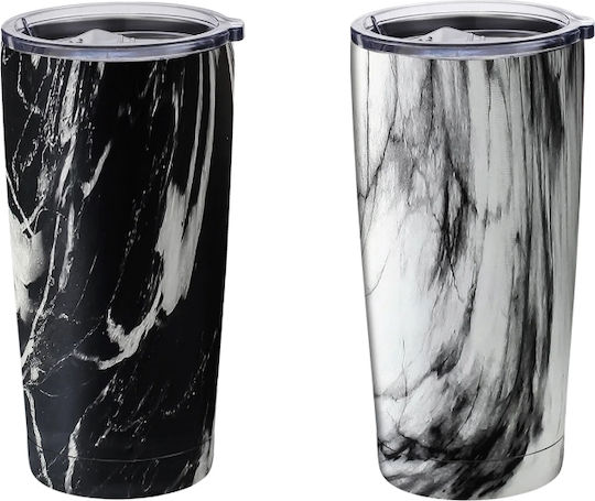 Sidirela Ποτήρι Θερμός 600ml Μάρμαρο