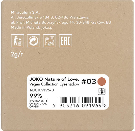 JOKO Lidschattenpalette in fester Form No 03 2gr