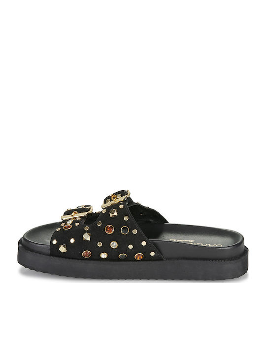 Carmela Leather Women's Flatform Sandals Black