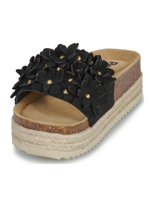 Flache Sandalen für Damen in Schwarz Farbe