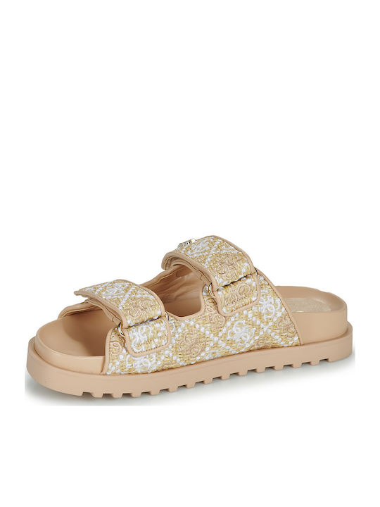 Flache Sandalen für Damen in Beige Farbe