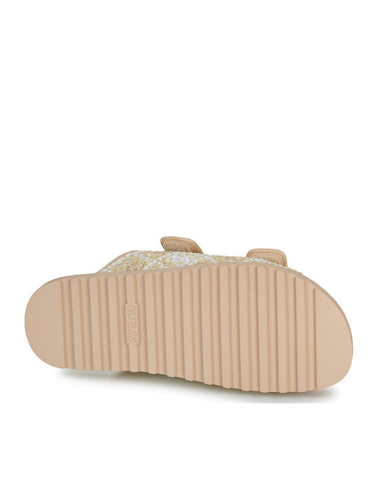 Flache Sandalen für Damen in Beige Farbe