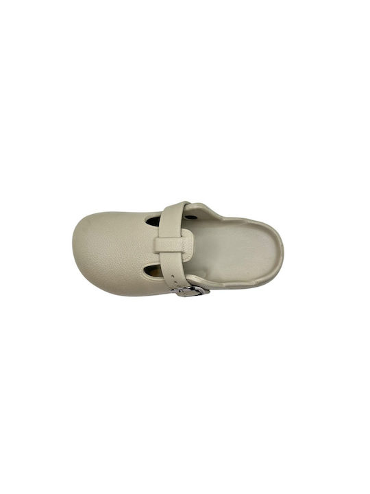 Damen Clogs Beige