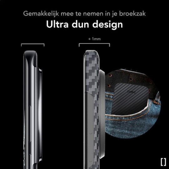 Nekit Umschlag Rückseite Aramid Fiber 1mm Schwarz (OnePlus 13)