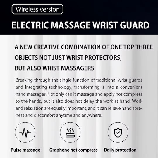 Tech Love Magnetic Therapy Dispozitiv de masaj pentru mâini cu funcție de încălzire