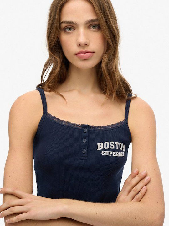 Superdry Graphic Button Lingerie Top Blue W6012135A-ZRN