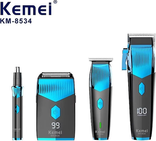 Kemei Wiederaufladbar Haarschneidemaschine Blau