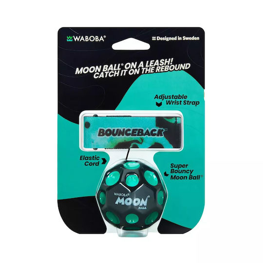 waboba Bounceback X Moon Ball Ground Ball Elastic Cord & Adjustable Velcro Bracelet Yellow 330c04a