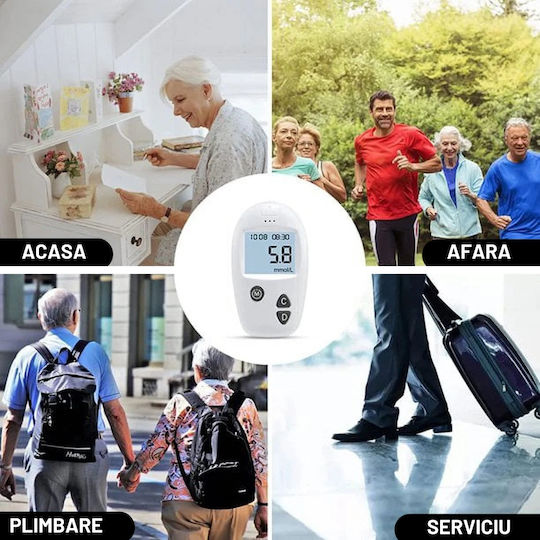 Kit Glucometru Portabil Profesional pentru Monitorizarea Glicemiei Acasă