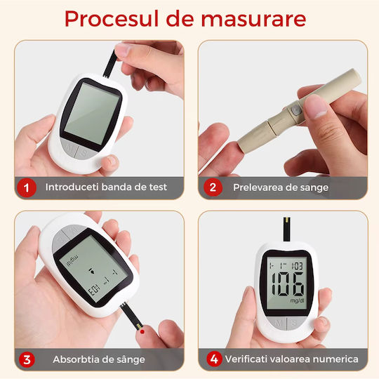 Kit Glucometru Portabil Profesional pentru Monitorizarea Glicemiei Acasă