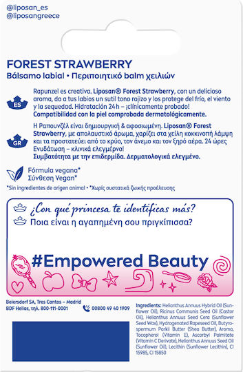 Liposan Disney Lip Balm For Kids Forest Strawberry Princess 4.8gr