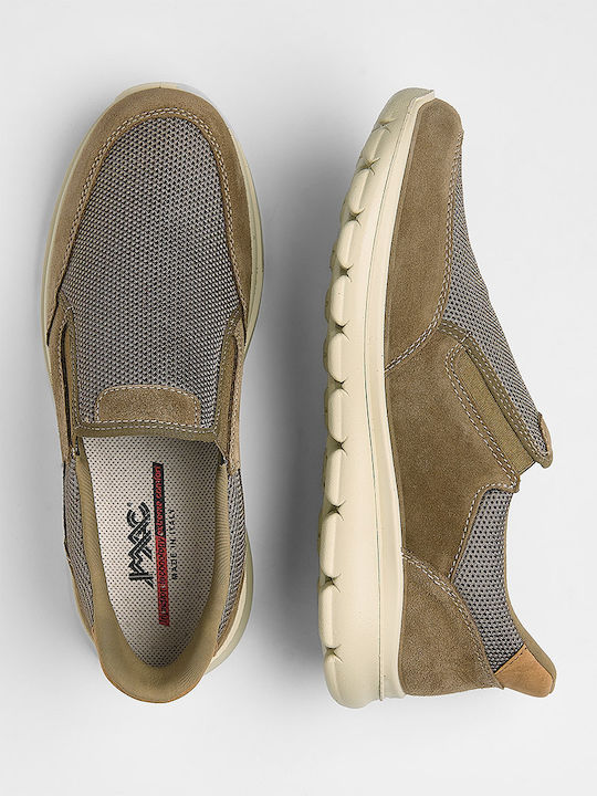 Anatomical Leather Men's Slip-Ons Beige