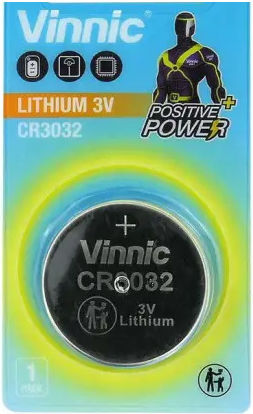 Vinnic Μπαταρία Λιθίου Ρολογιών CR3032 3V 1τμχ
