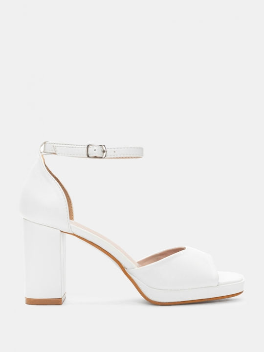 Luigi Platform Women's Sandals White