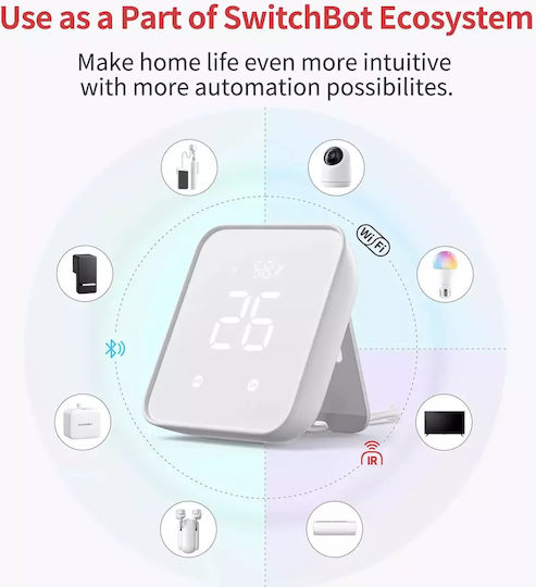 Switchbot Hub 2 Умен хъб Wi-Fi / Bluetooth / IR Съвместим с Google Home, Apple HomeKit, Alexa, IFTTT & Matter