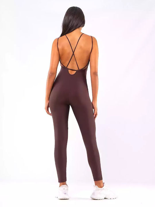Women's One-piece Suit Brown