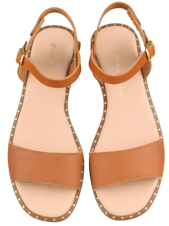 Sandale Casual Damă De Piele Tabac