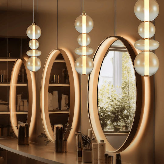 Eko Light Κρεμαστό Φωτιστικό Χρυσό LED