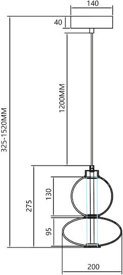 Eko Light Hängelampe Schwarz