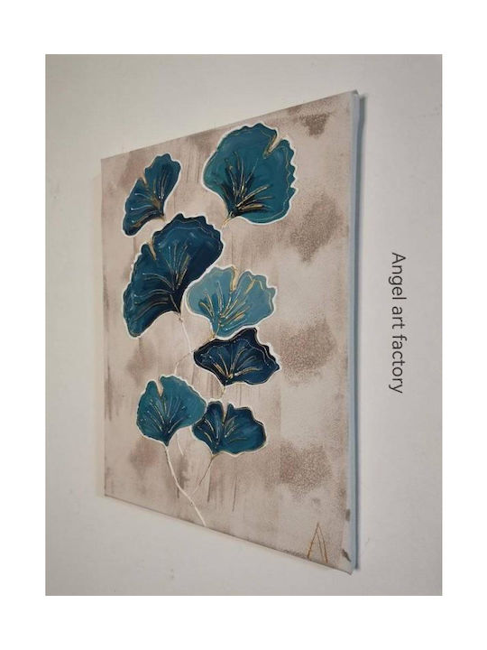 Painting "Embossed Green Ginkgo Flower"