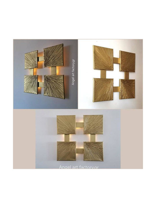 Τετράπτυχος Πίνακας "gold Luxury" Φως