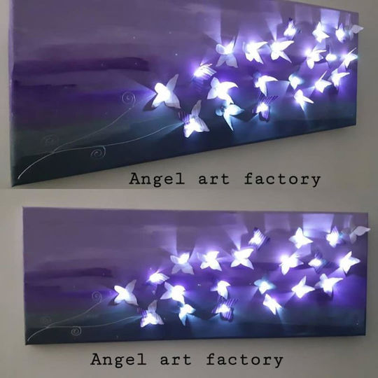 Painting "Luminous Butterflies" Purple