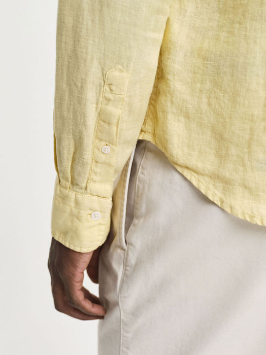 Langärmlig Leinen Hemd Yellow
